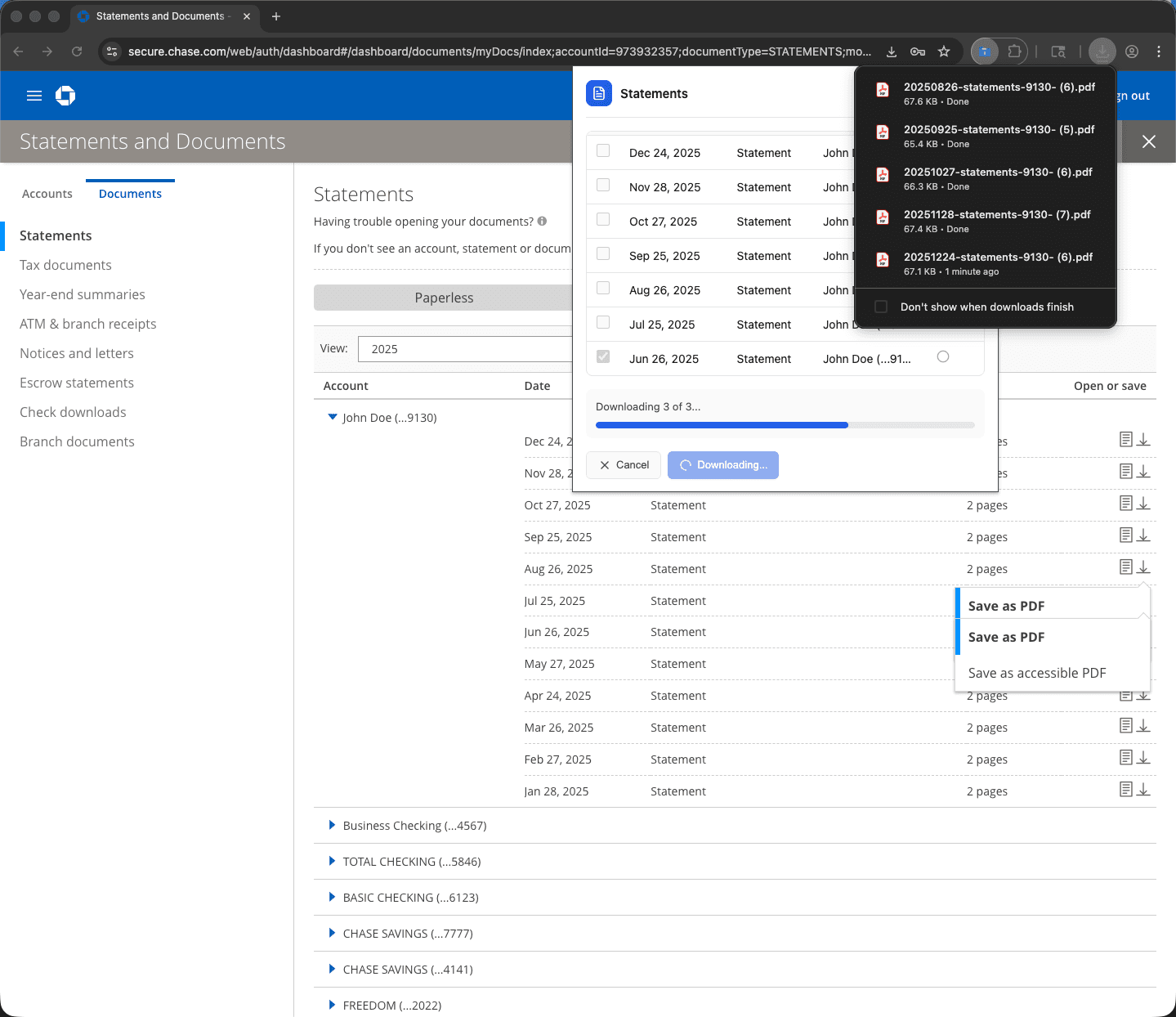 Download progress indicator